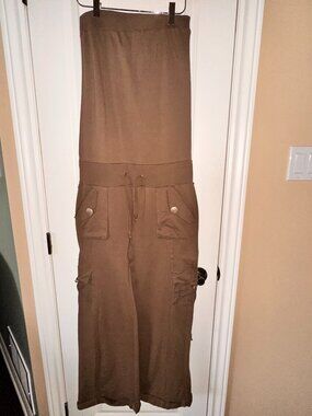 Women Cargo Style Wide Leg Jumpsuit - Small